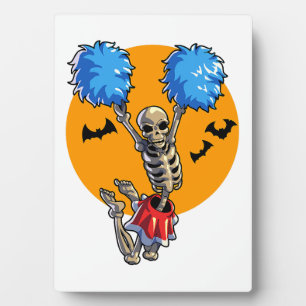 Cheerleading Skeleton Halloween Cheer Mum Girls Wo Plaque