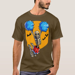 Cheerleading Skeleton Halloween Cheer Mum Girls Wo T-Shirt