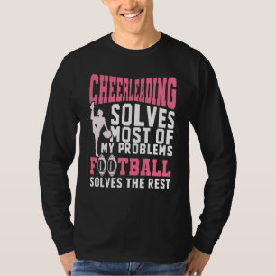 Cheerleading Solves My Problems Cheerleader Footba T-Shirt