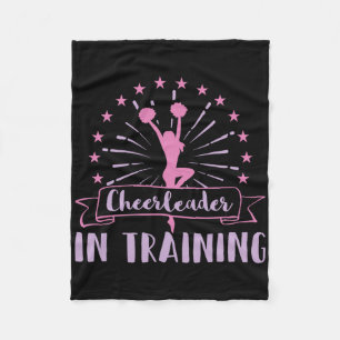 Cheerleading Sport Cheerleader In Training Cheer Fleece Blanket