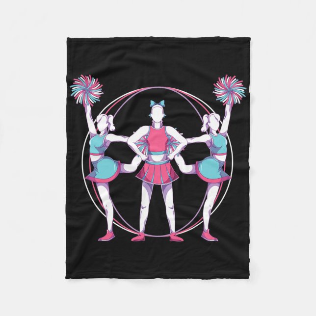 Cheerleading Squad Cheer Practice Cheering Cheerle Fleece Blanket (Front)