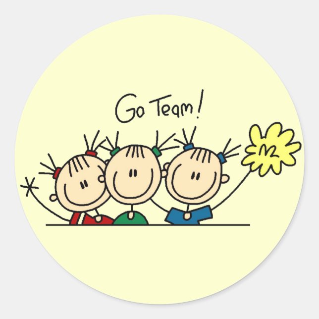 Cheerleading Squad T-shirts and Gifts Classic Round Sticker (Front)