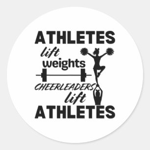 Cheerleading Stunt Athlete Cheer Squad Flyer Se Sp Classic Round Sticker