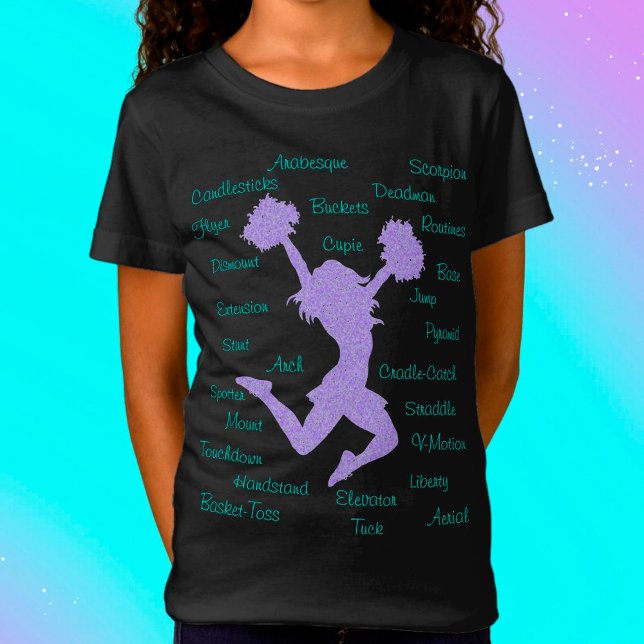 Cheerleading Terms Typography T-Shirt (Creator Uploaded)