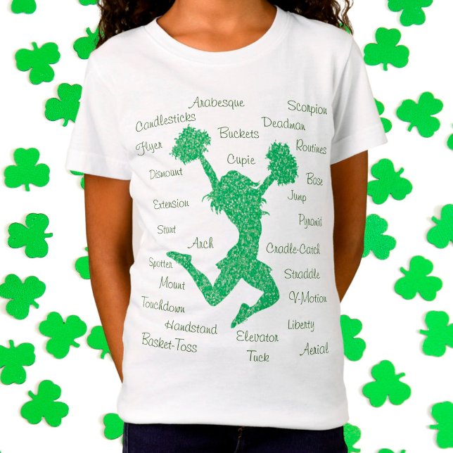 Cheerleading Terms Typography T-Shirt (Creator Uploaded)