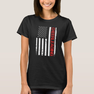 Cheerleading USA American Flag Cheerleader T-Shirt