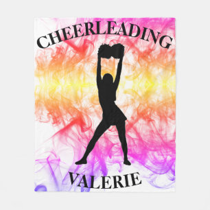 Cheerleading Watercolor Fleece Blanket