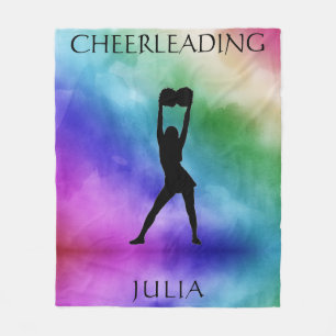 Cheerleading Watercolor Fleece Blanket