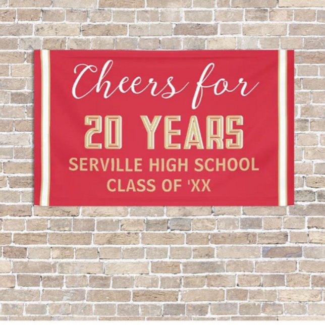 CHEERS 20 Years! CUSTOM Class Reunion banner (Creator Uploaded)