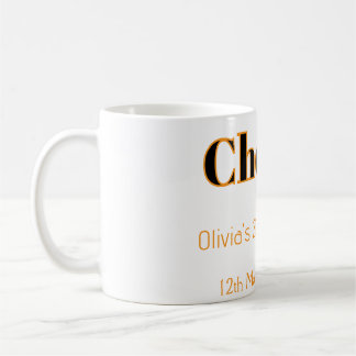 Cheers 21st birthday add name date simple minimal  coffee mug