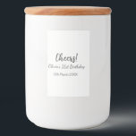 Cheers 21st birthday add name date simple minimal  food label<br><div class="desc">Design</div>