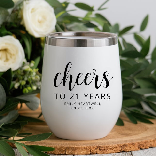 Cheers 21st Birthday Party Black Script (Creator Uploaded)