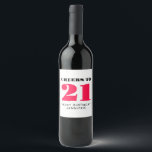 Cheers 21st Birthday Wine Label<br><div class="desc">Elevate your gifting and transport your favourite bottle of wine in our 21st Birthday Wine Label. Featuring a stylish design and the phrase "cheers to twenty-one, " this label adds a festive touch to any bottle you present. The durable material ensures the safe arrival of your celebratory gift, making it...</div>