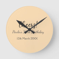 Cheers 30th birthday add name date simple minimal 