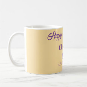 Cheers 40 happy anniversary purple orange pastel n coffee mug