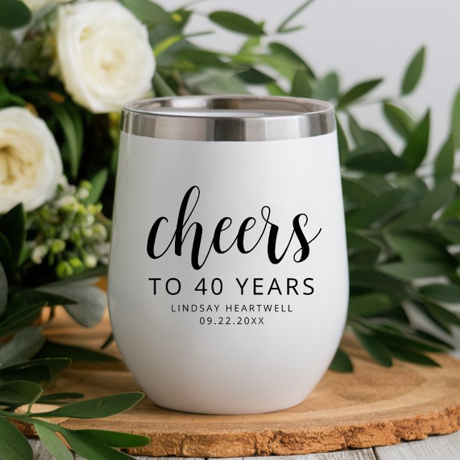 Cheers 40th Birthday Party Black Script (Creator Uploaded)