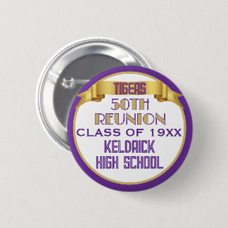 Cheers! 50th Class Reunion custom  6 Cm Round Badge