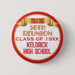 Cheers! 50th Class Reunion custom Button