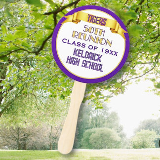 Cheers! 50th Class Reunion custom Hand Fan