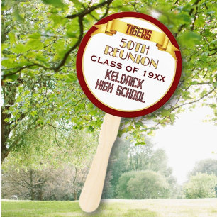 Cheers! 50th Class Reunion custom Hand Fan