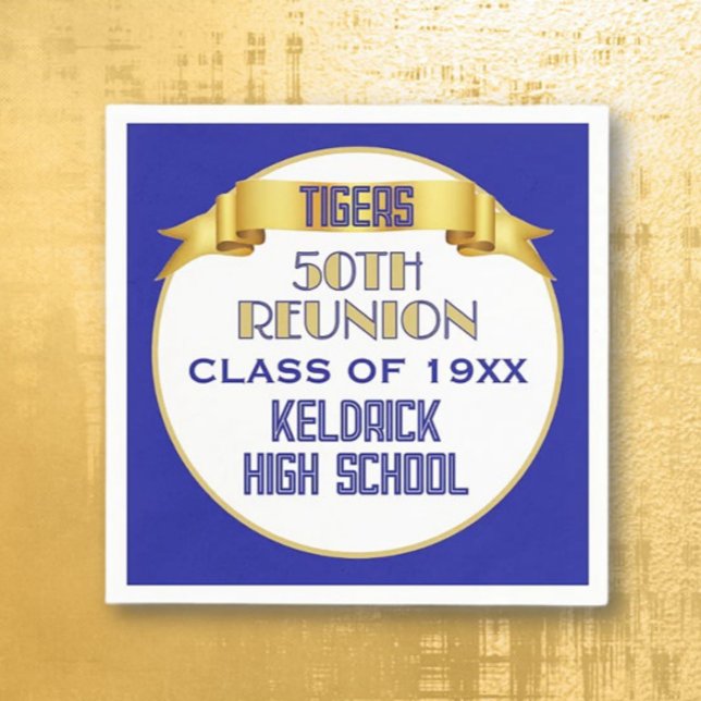 Cheers! 50th Class Reunion custom  party Napkin (Creator Uploaded)