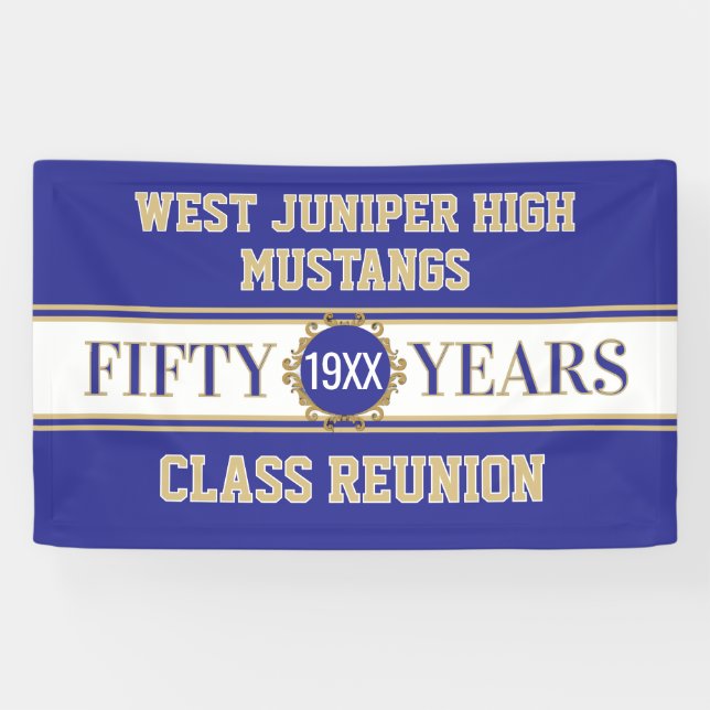 Cheers! 50th Reunion Celebration Banner (Horizontal)