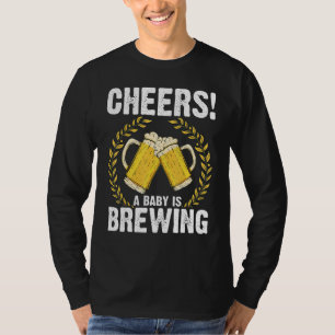 Cheers a baby is brewing Brewing Beer brewer  Baby T-Shirt