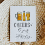 Cheers Adult Birthday Invitation | Beer Invitation<br><div class="desc">Minimalist Beer Birthday Invitation.
Ready to be personalised by you!</div>