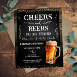 Cheers and Beers 30th Birthday Party Budget<br><div class="desc">Cheers and Beers Birthday Invitations. Easy to personalise. All text is adjustable and easy to change for your own party needs. Chalkboard and rustic wood background elements. Fun Chalkboard swirls and flourishes. Watercolor beer mug. Invitations for him. Bar or backyard BBQ birthday design. Any age,  just change the text.</div>