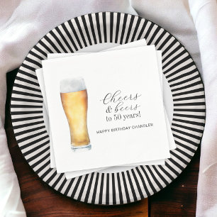 Cheers and Beers 50th Birthday Party Napkin