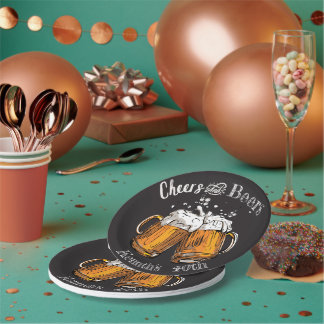 Cheers and Beers 60th 40th 50th 30th 21st Paper Plate