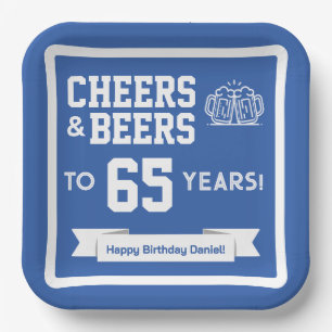 Cheers and Beers Adult Football Birthday Party Paper Plate