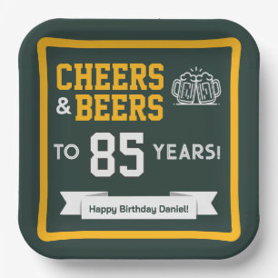 Cheers and Beers Adult Football Birthday Party Paper Plate