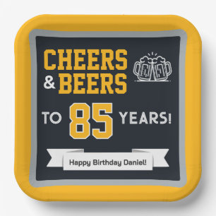 Cheers and Beers Adult Football Birthday Party Paper Plate