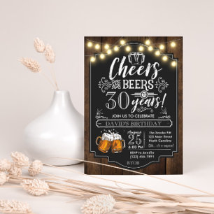 Cheers and Beers Birthday Invitation