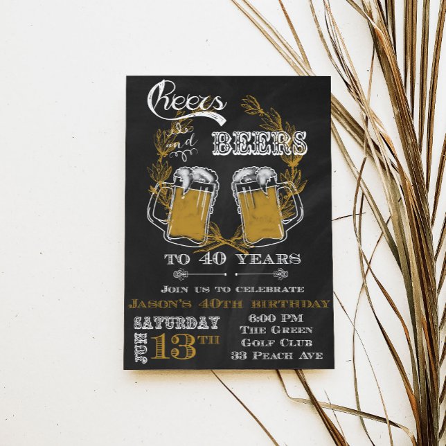 Cheers and Beers Birthday Invitation (Creator Uploaded)