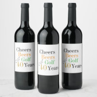 Cheers and Beers Golf 40th Birthday Party