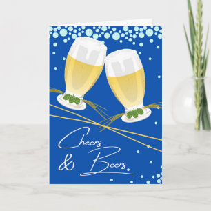Cheers and Beers Happy Anniversary Hops and Bubble Card