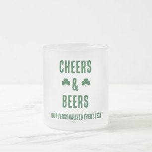 Cheers and Beers Party Event Frosted Glass Coffee Mug