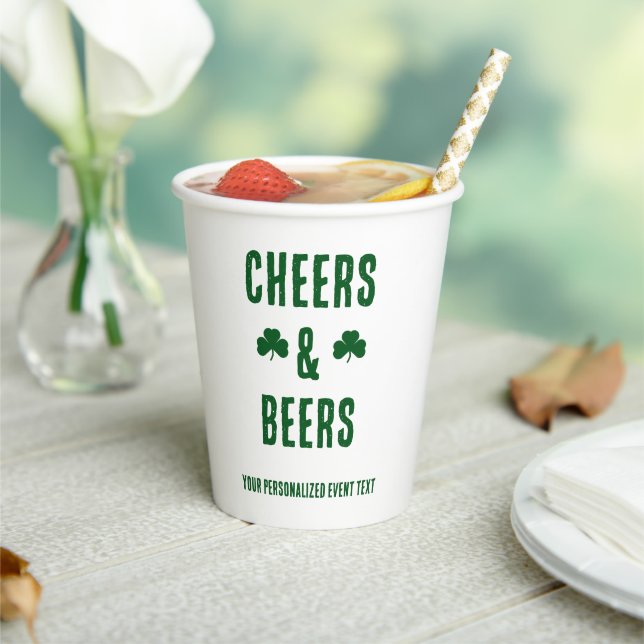 Cheers and Beers Party Event Paper Cups (Insitu)