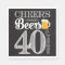 Cheers and Beers to 40 Years Luncheon Napkins