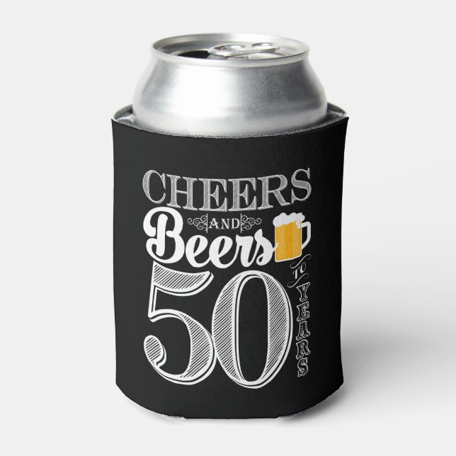 Cheers and Beers to 50 Years Can Cooler (Can Front)