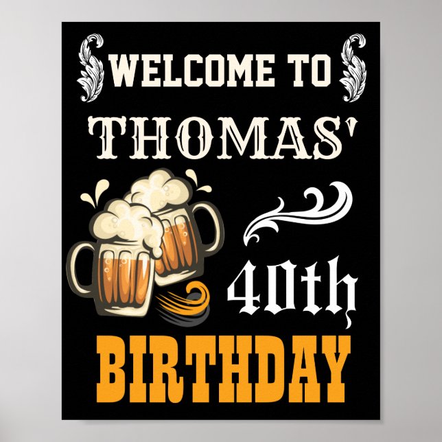 Cheers and beers Welcome Poster - Birthday Poster (Front)