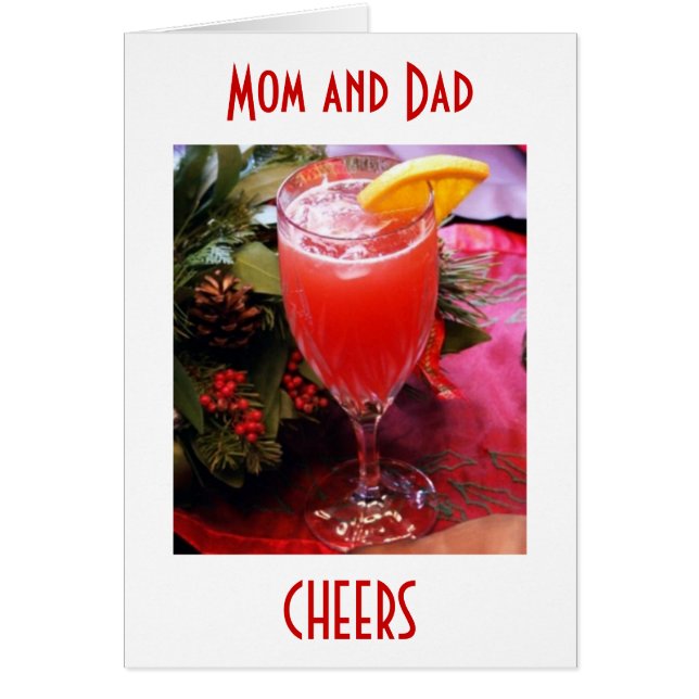 CHEERS AND LOVE "MOM AND DAD" THIS CHRISTMAS (Front)