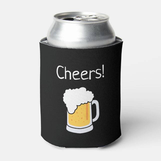 Cheers Beer Day Cold Bubbles Bottle Cooler (Can Front)