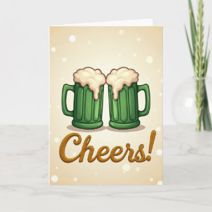 Cheers Beer Mugs Celebration Card