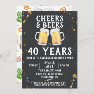 Cheers & Beers Birthday Party Invitation