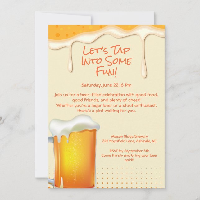 Cheers & Beers – Festive Invitations for Beer Love (Front)