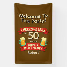 Cheers & Beers for 50 Years Happy Birthday NAME