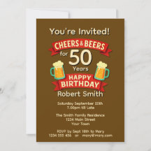 Cheers & Beers for 50 Years Happy Birthday NAME